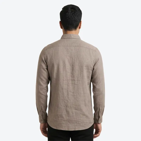 Gray_Linen_Plain_Premium_Shirts_For_Men