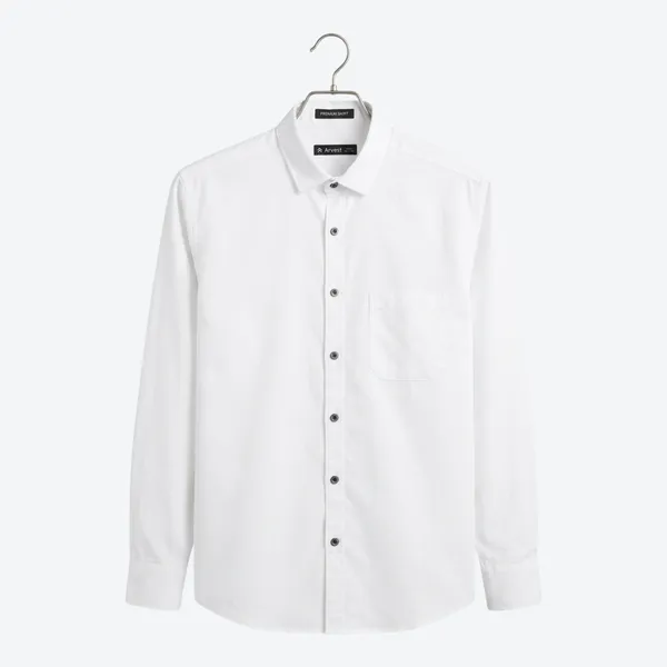 Sage_Green_&_White_(Pack_of_2)Combo_Cotton_Plain_Shirts_For_Men