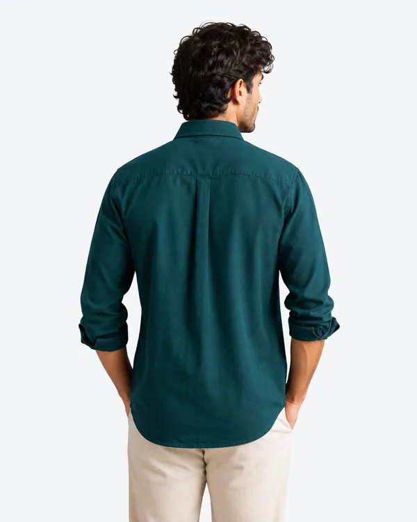 Pink_&_Dark_Teal_Green_Pack_Of_2_Linen_Plain_Premium_Shirts_For_Men