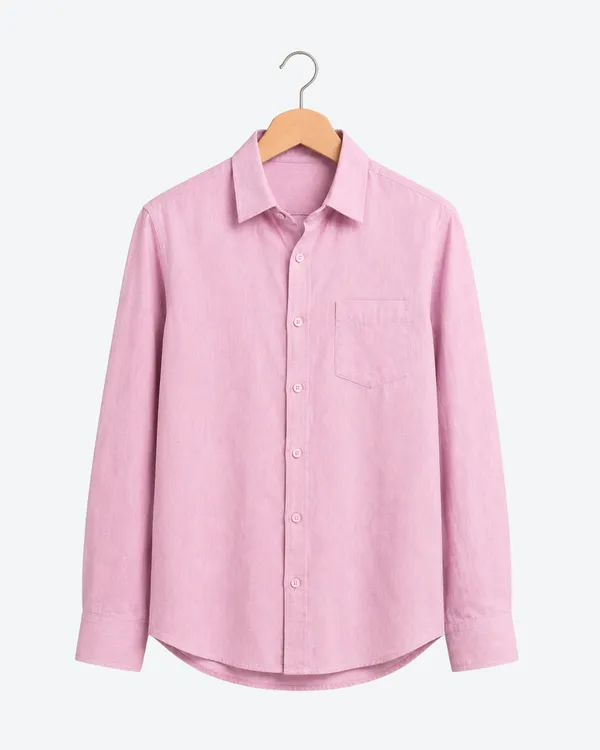 Pink_&_Dark_Teal_Green_Pack_Of_2_Linen_Plain_Premium_Shirts_For_Men