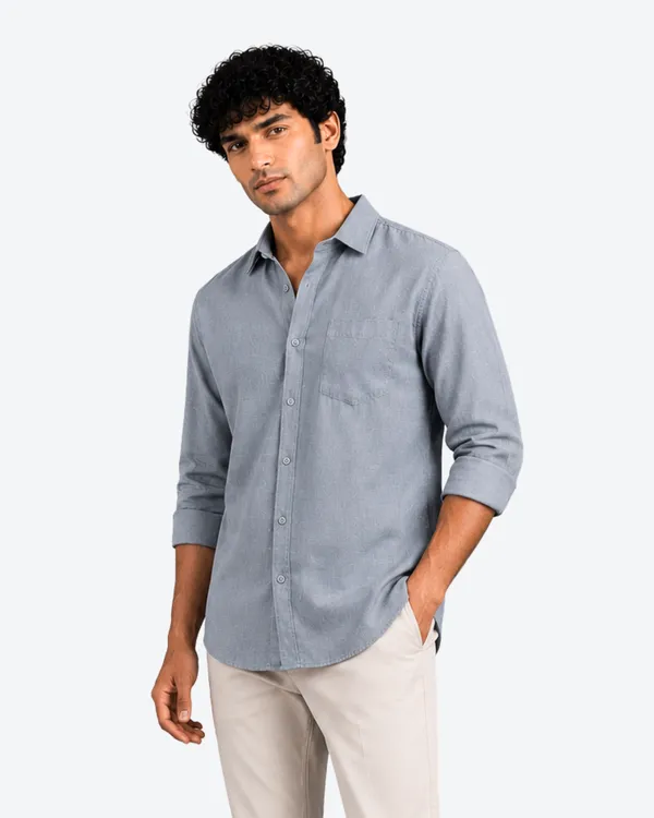 Dusty_Blue_Linen_Plain_Premium_Shirts_For_Men