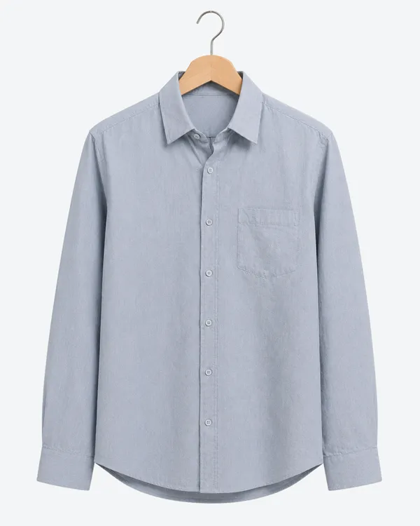 Dusty_Blue_Linen_Plain_Premium_Shirts_For_Men