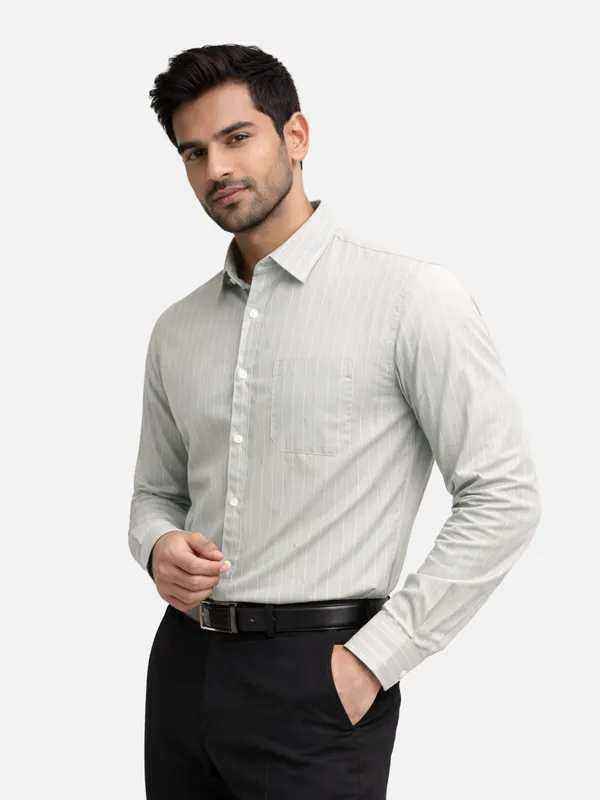 Greyish_Green_&_Slate_Blue_Of_2_Pinstripe_Premium_Shirts_For_Men