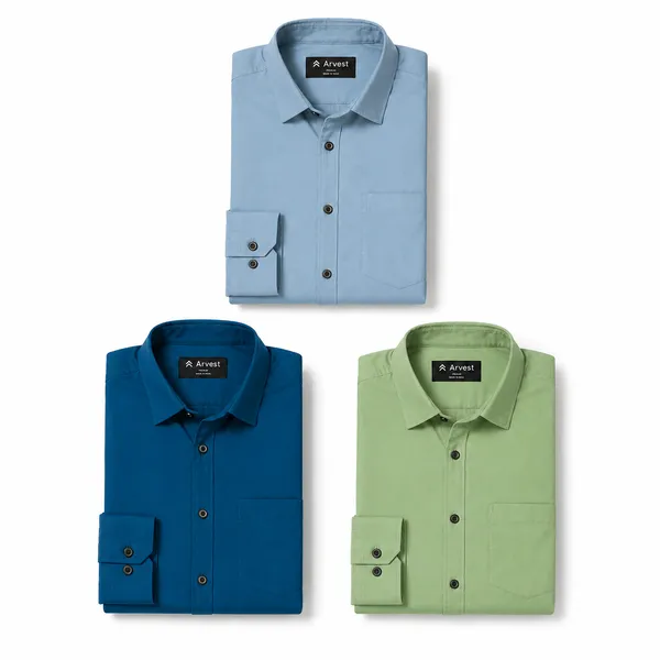 ARVEST_3-Pack_Cotton_Blend_Shirts_For_Men