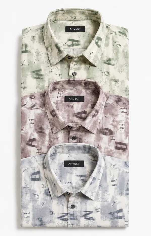 ARVEST_3-Pack_Urban_Typography_Print_Premium_Cotton_Shirts