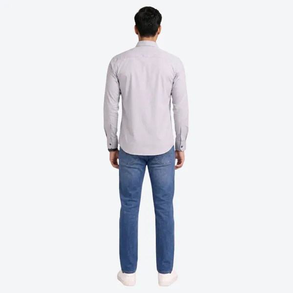 Mens_Grey_Plain_Cotton_Blend_Shirt