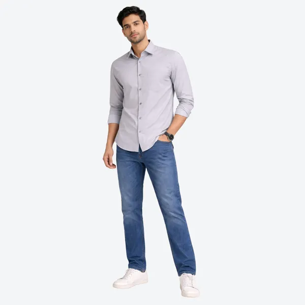 Mens_Grey_Plain_Cotton_Blend_Shirt