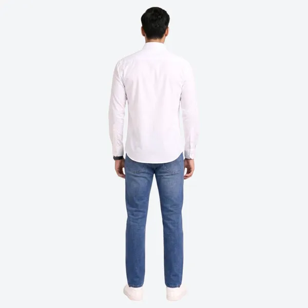 Mens_White_Plain_Cotton_Blend_Shirt