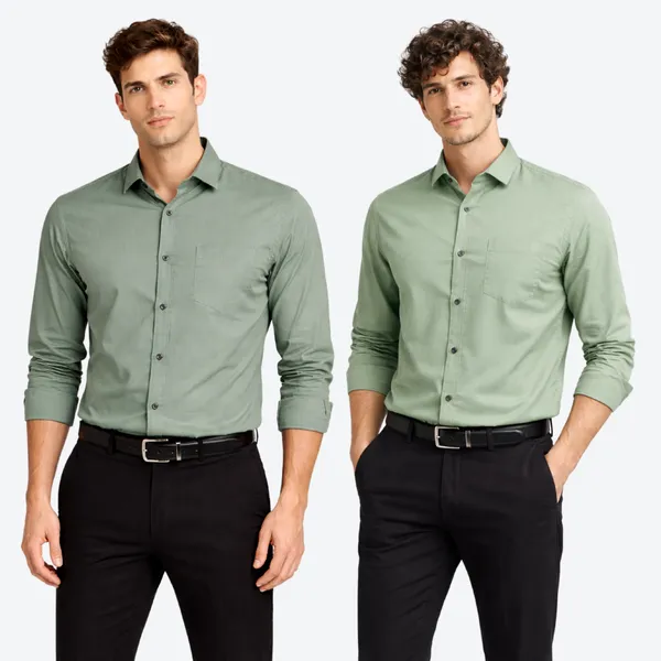 Dark_Sage_Green_&_Sage_green__(Pack_of_2)Combo_Cotton_Plain_Shirts_For_Men