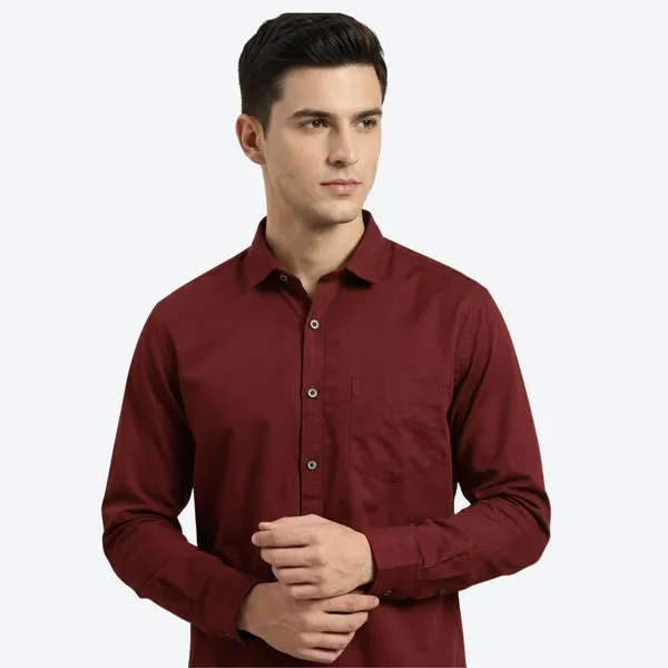 Maroon_&_Dusty_rose__(Pack_of_2)Combo_Cotton_Plain_Shirts_For_Men