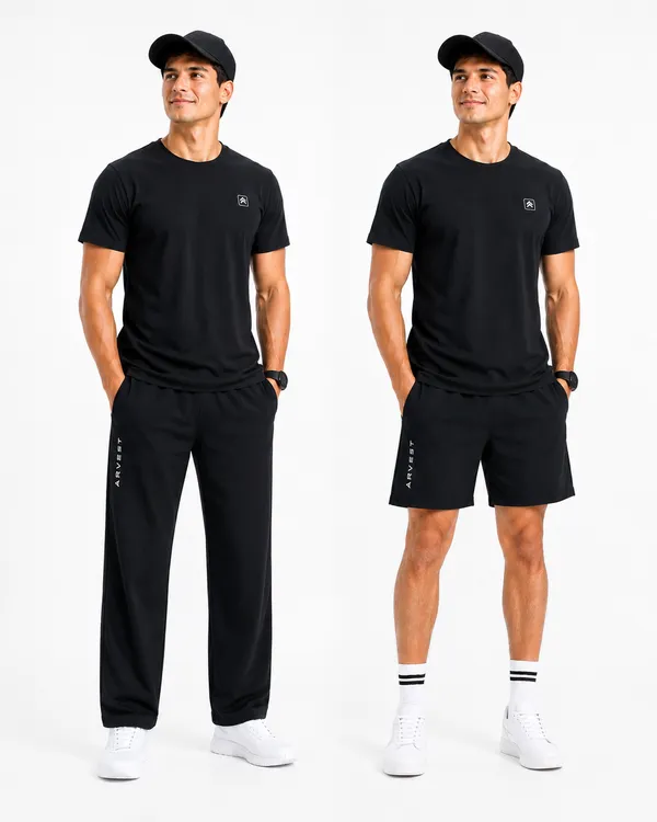 Men's_Round_Neck_T-Shirt_with_Trouser_&_Shorts