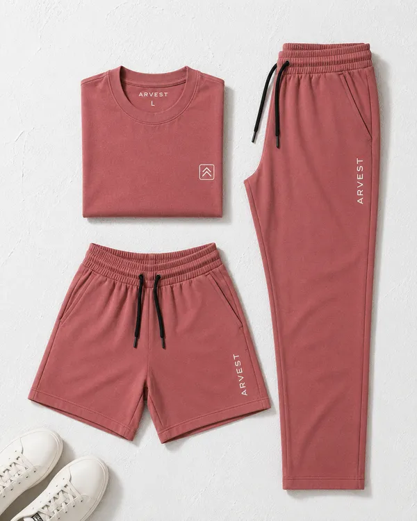Men's_Round_Neck_T-Shirt_with_Trouser_&_Shorts