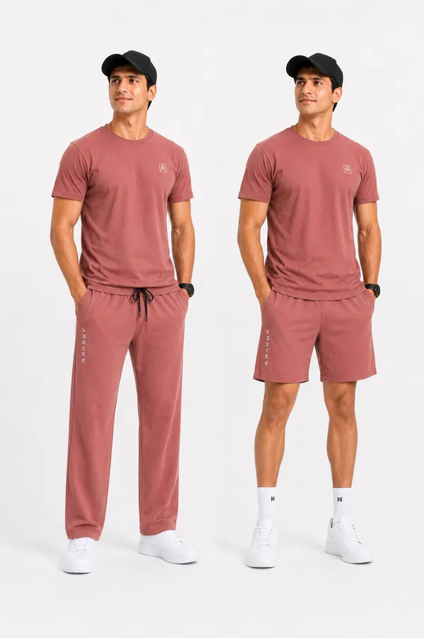 Men's_Round_Neck_T-Shirt_with_Trouser_&_Shorts