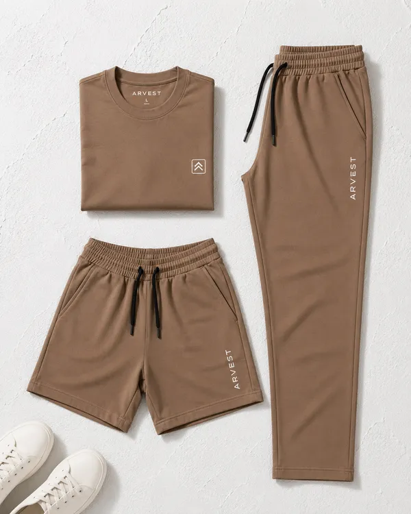 Men's_Round_Neck_T-Shirt_with_Trouser_&_Shorts