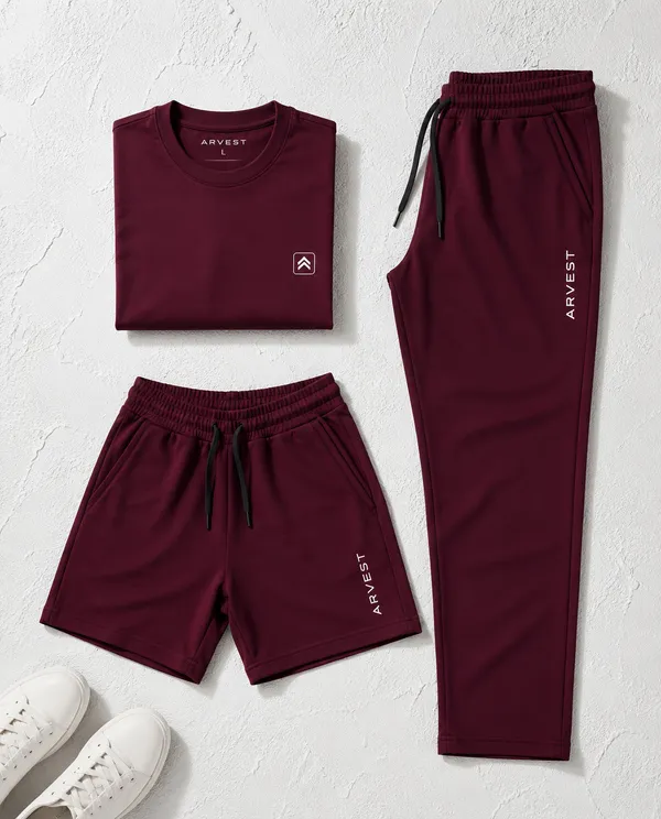 Men's_Round_Neck_T-Shirt_with_Trouser_&_Shorts