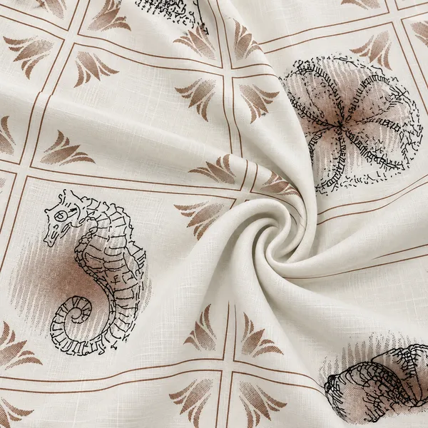 ARVEST_Ivory_Seashell_Print_Linen_Half-Sleeve_Shirt