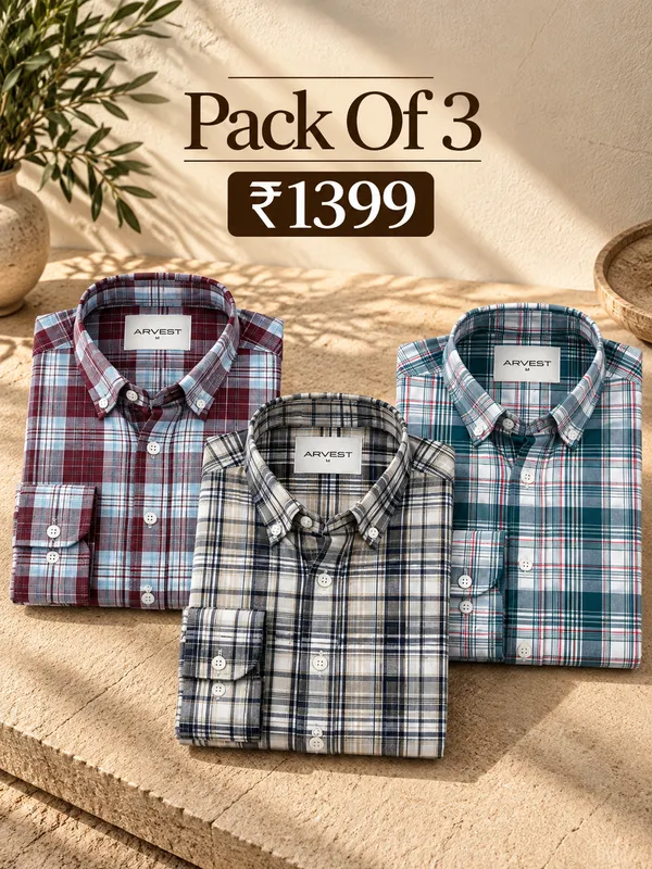 ARVEST_3-Pack_Paper_Cotton_Shirts_For_Men