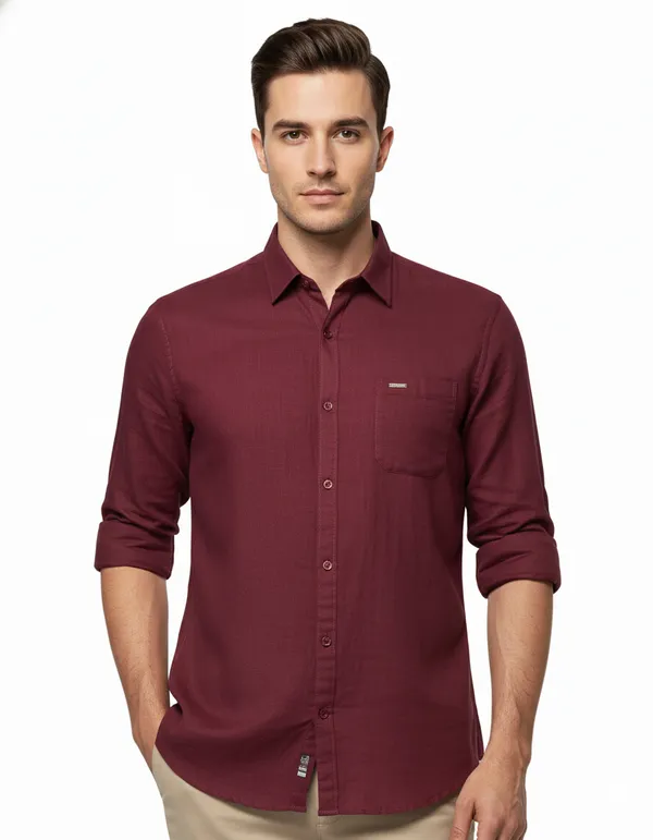 Black_&_Burgundy_Pack_Of_2_Linen_Plain_Premium_Shirts_For_Men