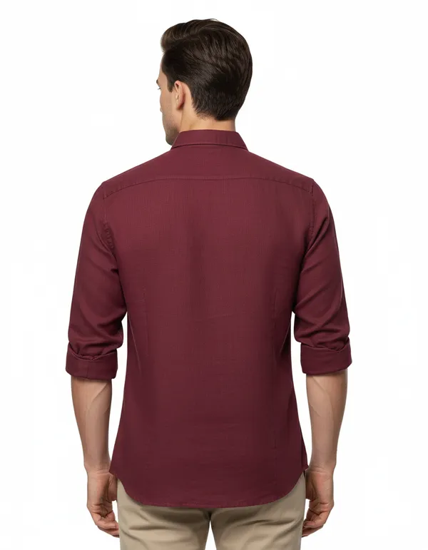Black_&_Burgundy_Pack_Of_2_Linen_Plain_Premium_Shirts_For_Men