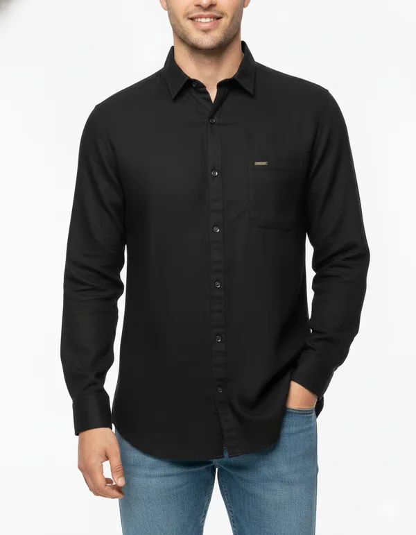Black_&_Dusty_Rose_Pack_Of_2_Linen_Plain_Premium_Shirts_For_Men