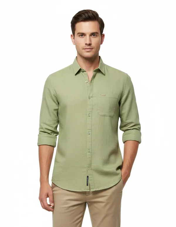 Black_&_Sage_Green_Pack_Of_2_Linen_Plain_Premium_Shirts_For_Men