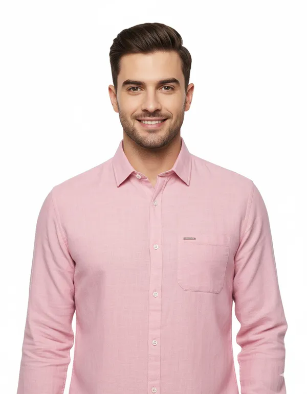 Pink_&_Peach_Pack_Of_2_Linen_Plain_Premium_Shirts_For_Men