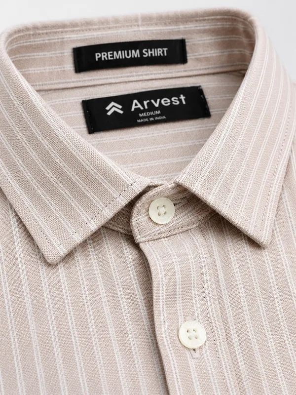 ARVEST_Light_Pink_Multi-Line_Linen_Shirt