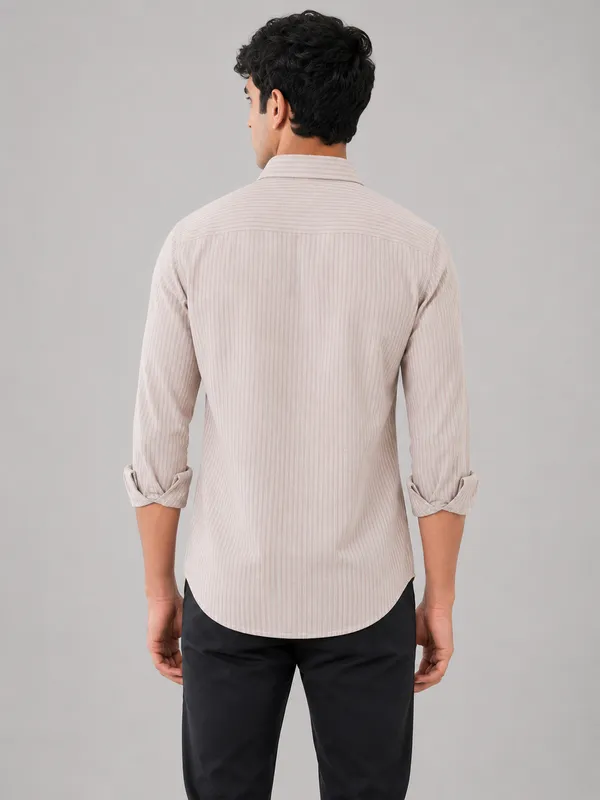 ARVEST_Light_Pink_Multi-Line_Linen_Shirt