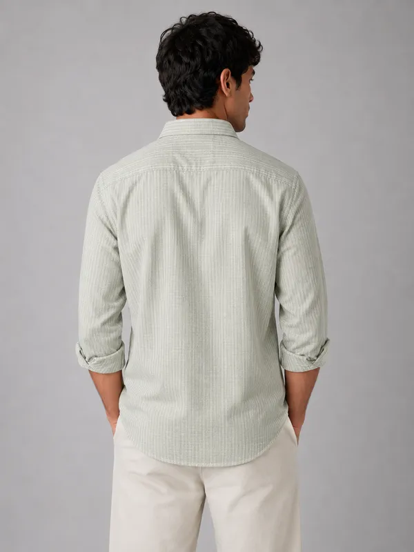 ARVEST_Sage_Green_Multi-Line_Linen_Shirt
