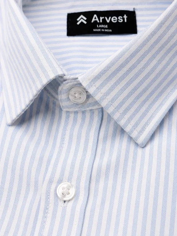 ARVEST_Light__Sky_Blue_Oxford_Stripe_Premium_Cotton_Shirt