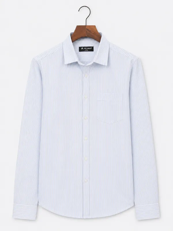 ARVEST_Light__Sky_Blue_Oxford_Stripe_Premium_Cotton_Shirt