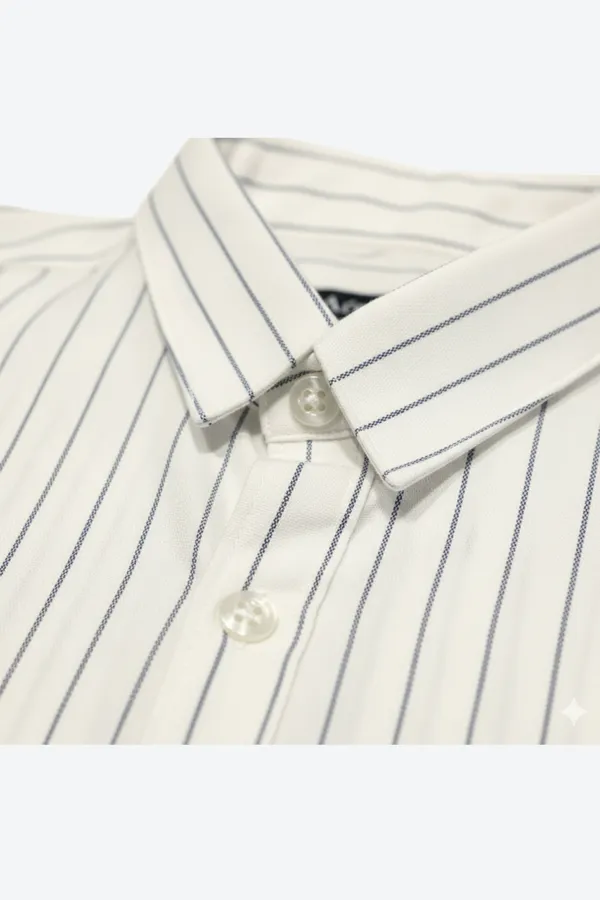White_&_Khakhi_Of_2_Pinstripe_Premium_Shirts_For_Men