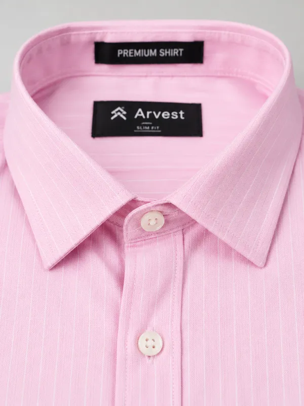 ARVEST_Blush_Pink_Pinstripe_Oxford_Cotton_Shirt