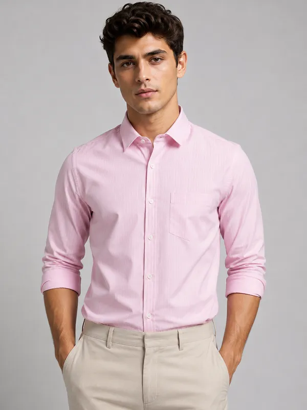 ARVEST_Blush_Pink_Pinstripe_Oxford_Cotton_Shirt