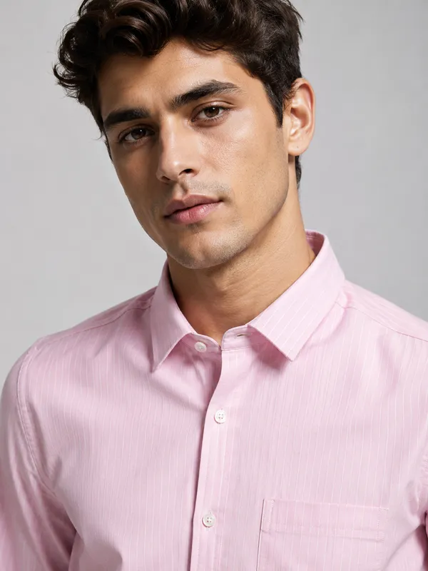 ARVEST_Blush_Pink_Pinstripe_Oxford_Cotton_Shirt