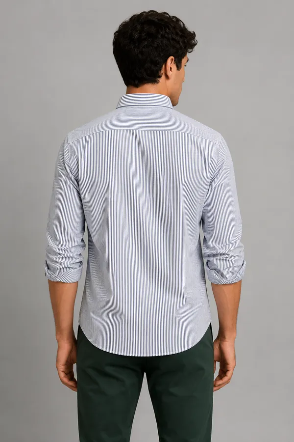 ARVEST_Navy_Blue_Oxford_Stripe_Premium_Cotton_Shirt