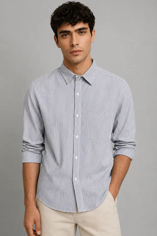 ARVEST_Navy_Blue_Oxford_Stripe_Premium_Cotton_Shirt