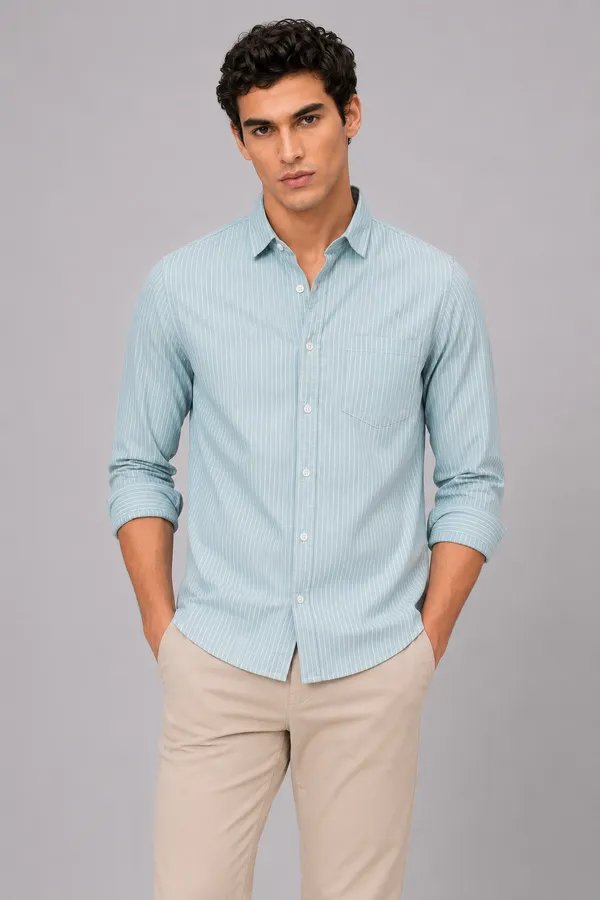 ARVEST_Sky_Blue_Pinstripe_Oxford_Cotton_Shirt