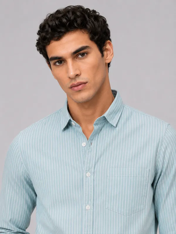 ARVEST_Sky_Blue_Pinstripe_Oxford_Cotton_Shirt