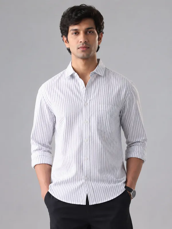 ARVEST_White_Pinstripe_Oxford_Cotton_Shirt