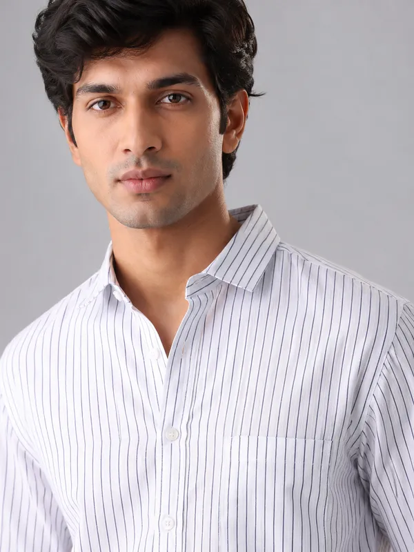 ARVEST_White_Pinstripe_Oxford_Cotton_Shirt