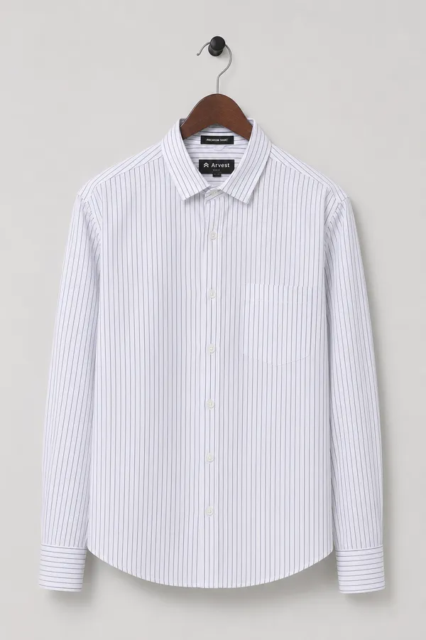 ARVEST_White_Pinstripe_Oxford_Cotton_Shirt