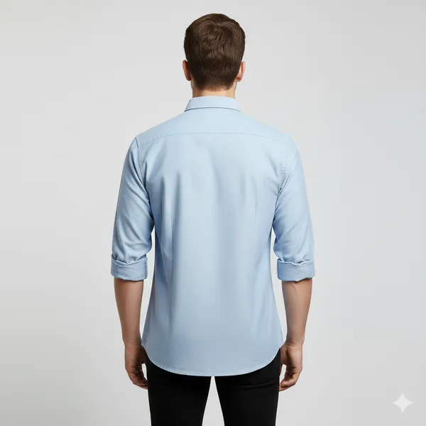 Dusty_Blue_Oxford_Cotton_Plain_Shirt_For_Men