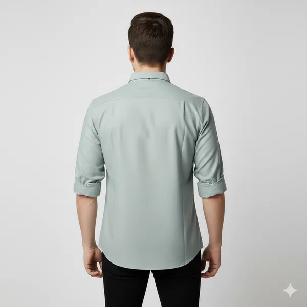 Dusty_Sage_Grey__Oxford_Cotton_Plain_Shirt_For_Men