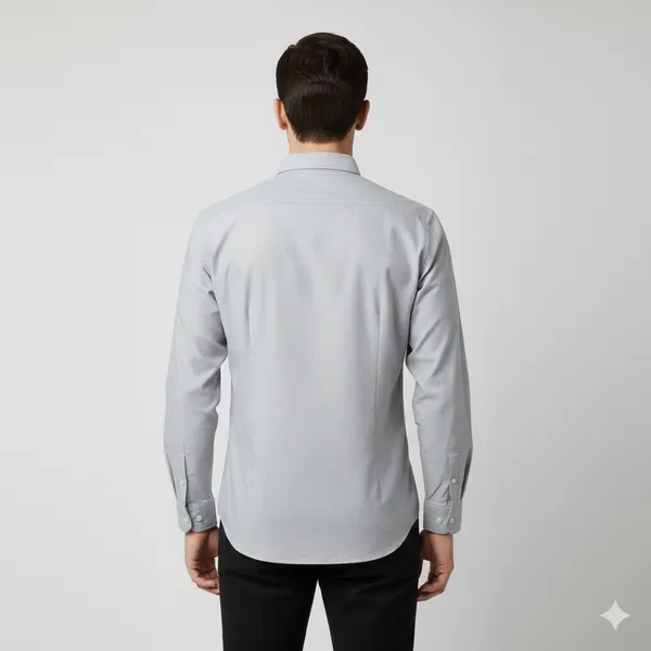 Light_Grey_Oxford_Cotton_Plain_Shirt_For_Men