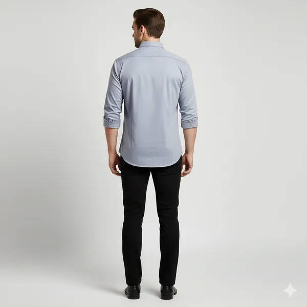 Blue_Grey_Oxford_Cotton_Plain_Shirt_For_Men