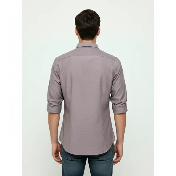 Purpliers_Grey_Oxford_Cotton_Plain_Shirt_For_Men
