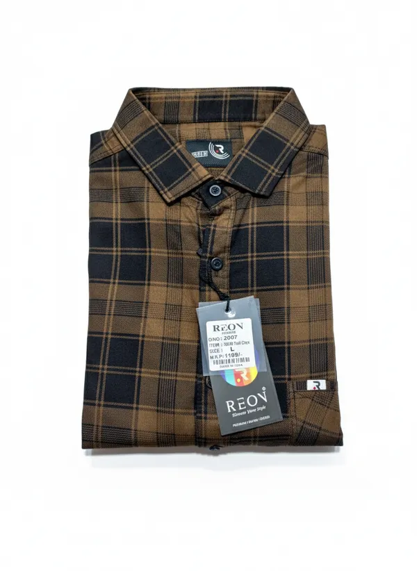 Brown_Cotton_Checked_Shirts_For_Men