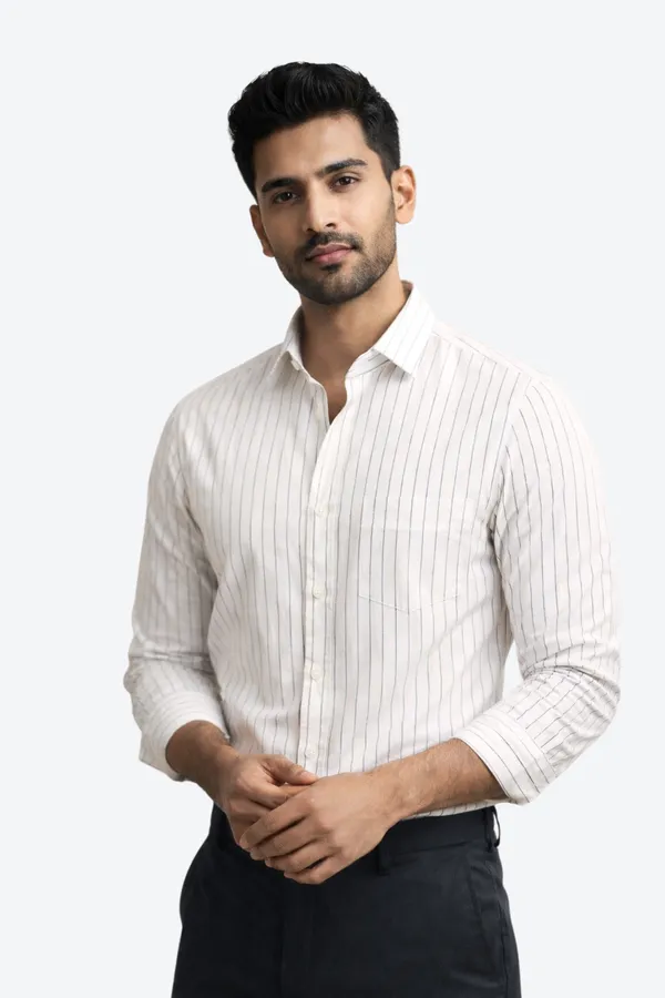 Men_White_PinStriped_Casual_Shirt