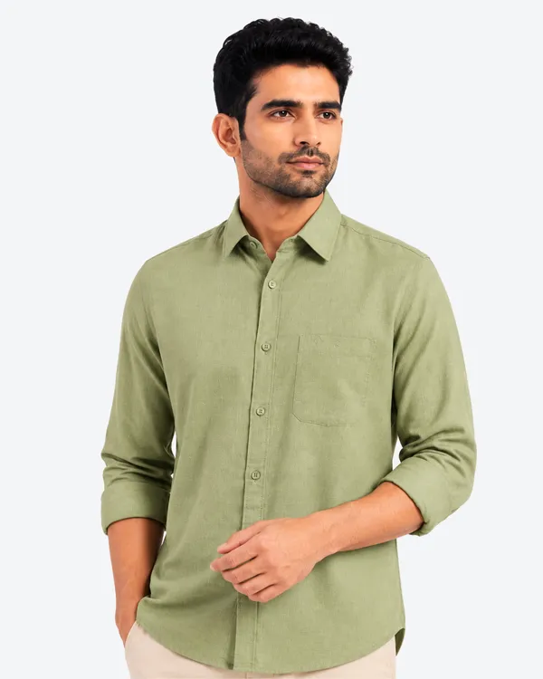 Dusty_Blue_&_Sage_Green_Pack_Of_2_Linen_Plain_Premium_Shirts_For_Men